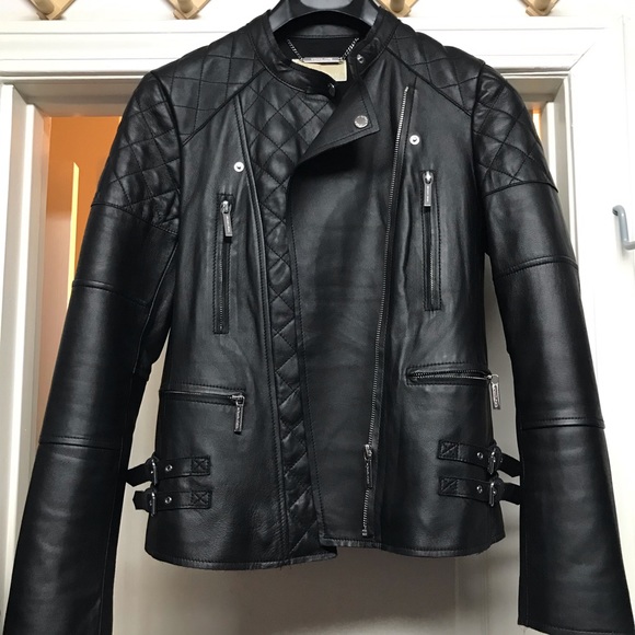 michael kors quilted moto jacket